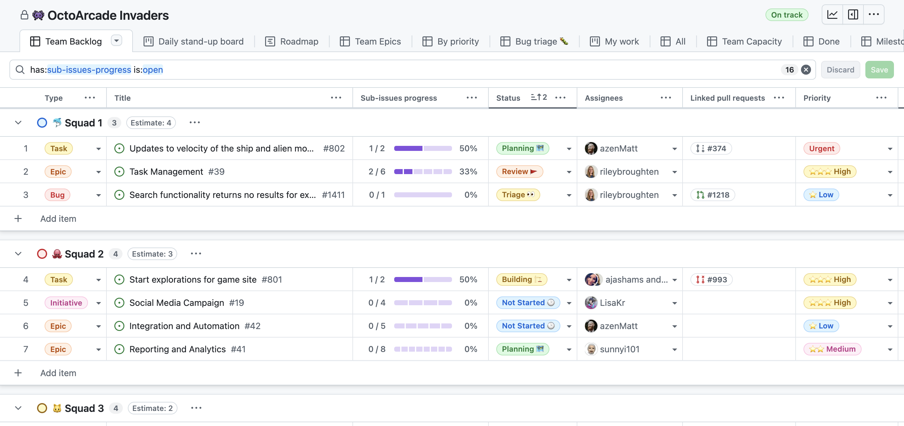 Captura de tela mostrando um exemplo de layout de tabela.