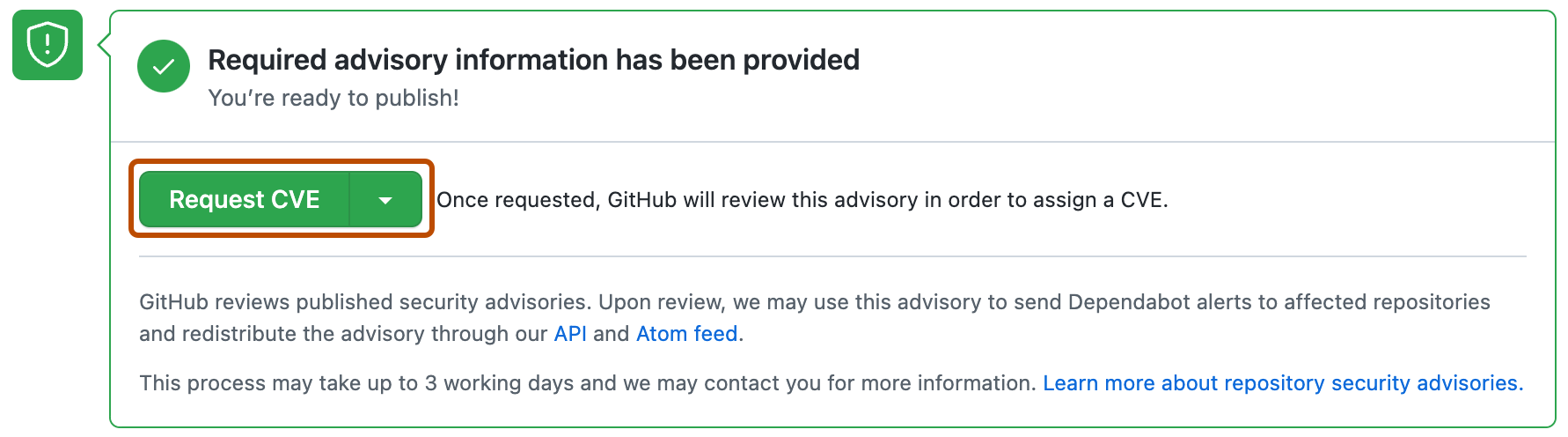 1. Em GitHub, acesse a página principal do repositório.
-
No nome do repositório, clique na Security and quality guia. Se você não conseguir ver a guia " Security and quality", selecione o menu suspenso e clique em Security and quality.
-
Na barra lateral esquerda, em "Reporting", clique em Advisories. Na lista "Avisos de segurança", clique no aviso de segurança para o qual deseja solicitar um número de identificação CVE.